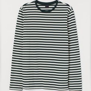 Black & White Striped Long Sleeve Tee